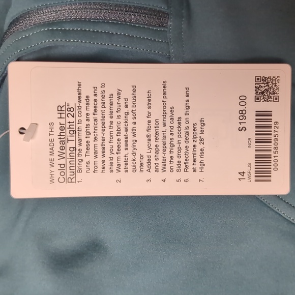 lululemon Cold Weather High-Rise Running Tight 28" - Picture 9 of 9